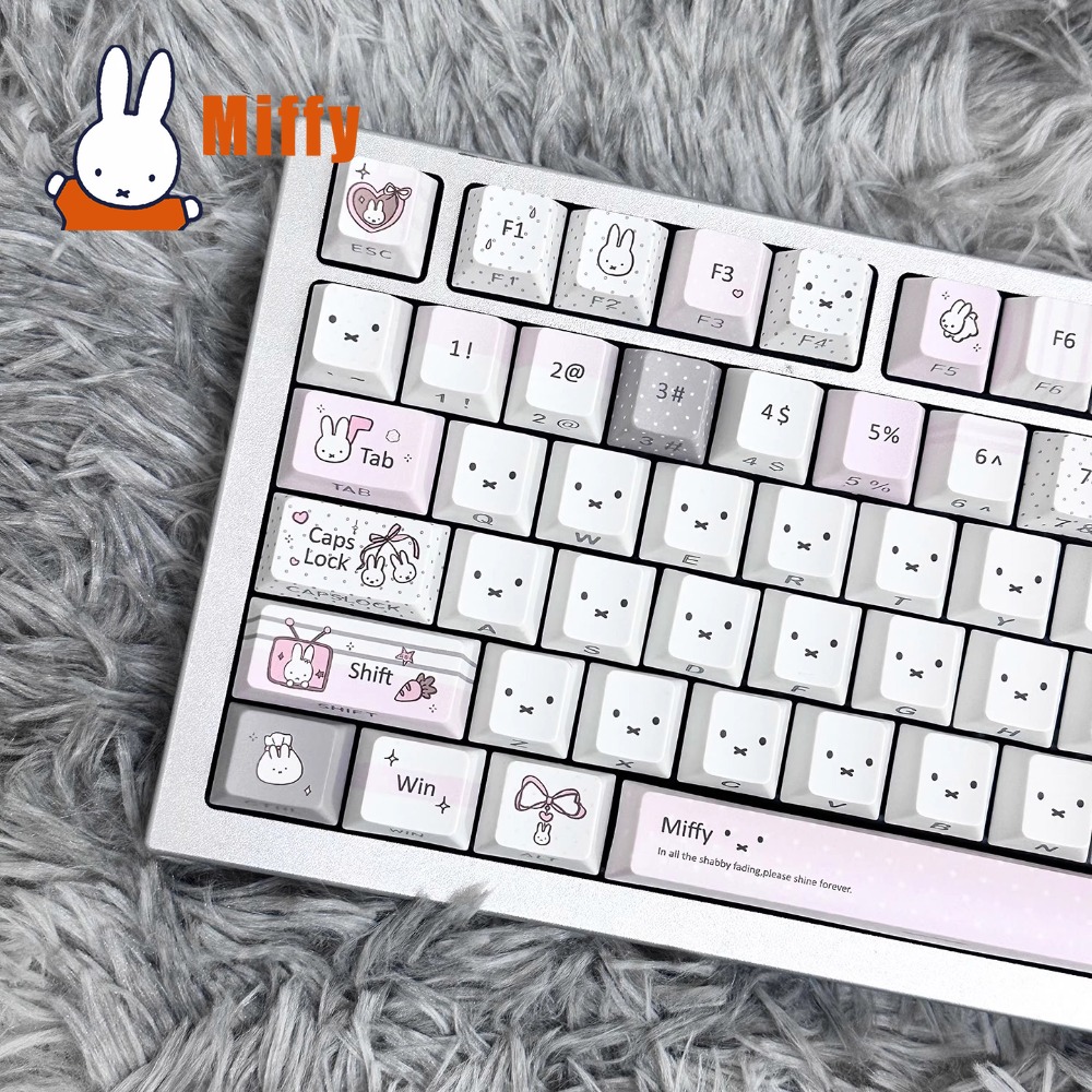 Office Tech - Kawaii Miffy mechanisch toetsenbord Keycap Set