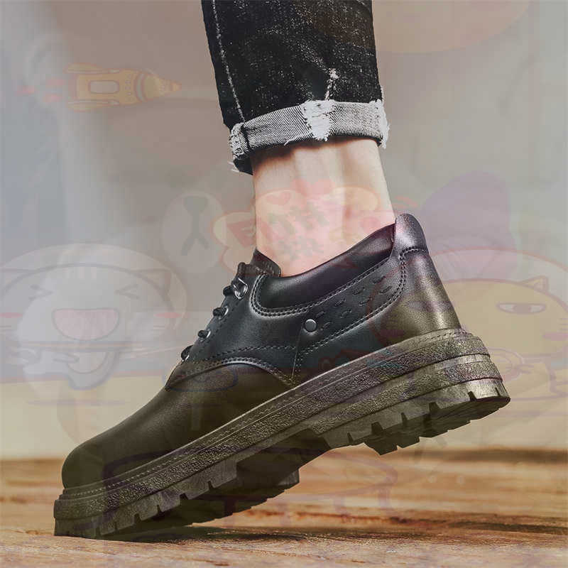 Office Tech Products - Donker natuurlijk leer Mode-sneakers Tennis Herensneakers