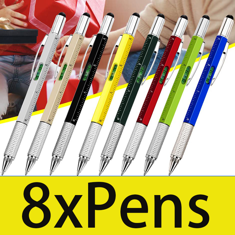 Office Tech Products - 8 stuks 6 in 1 multitool-pen