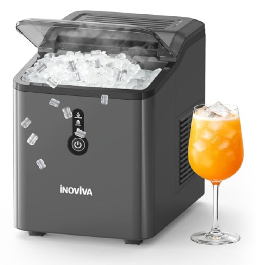Office Tech Products - IJsblokjesmachine voor aanrecht, voor thuiskantoorfeestjes, roestvrij
