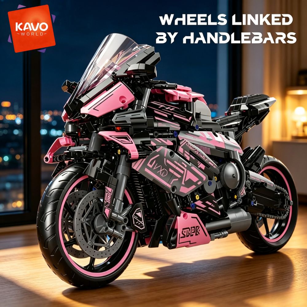 Office Tech Products - KAVOWORLD 1:5 Grote Schaal Motorfiets Bouwstenen