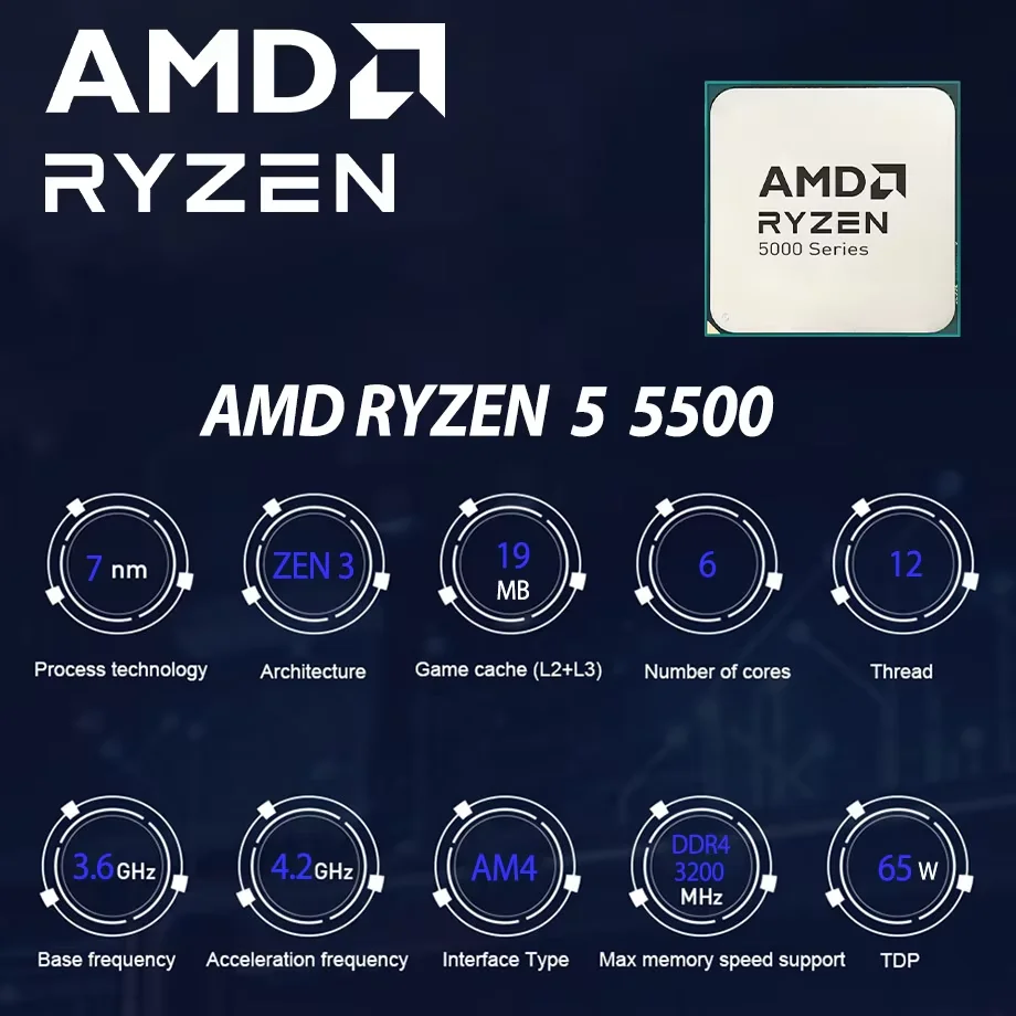 AMD Ryzen 5 5500 Processor CPU - Amd Cpu Ryzen 5 recensie en prijs