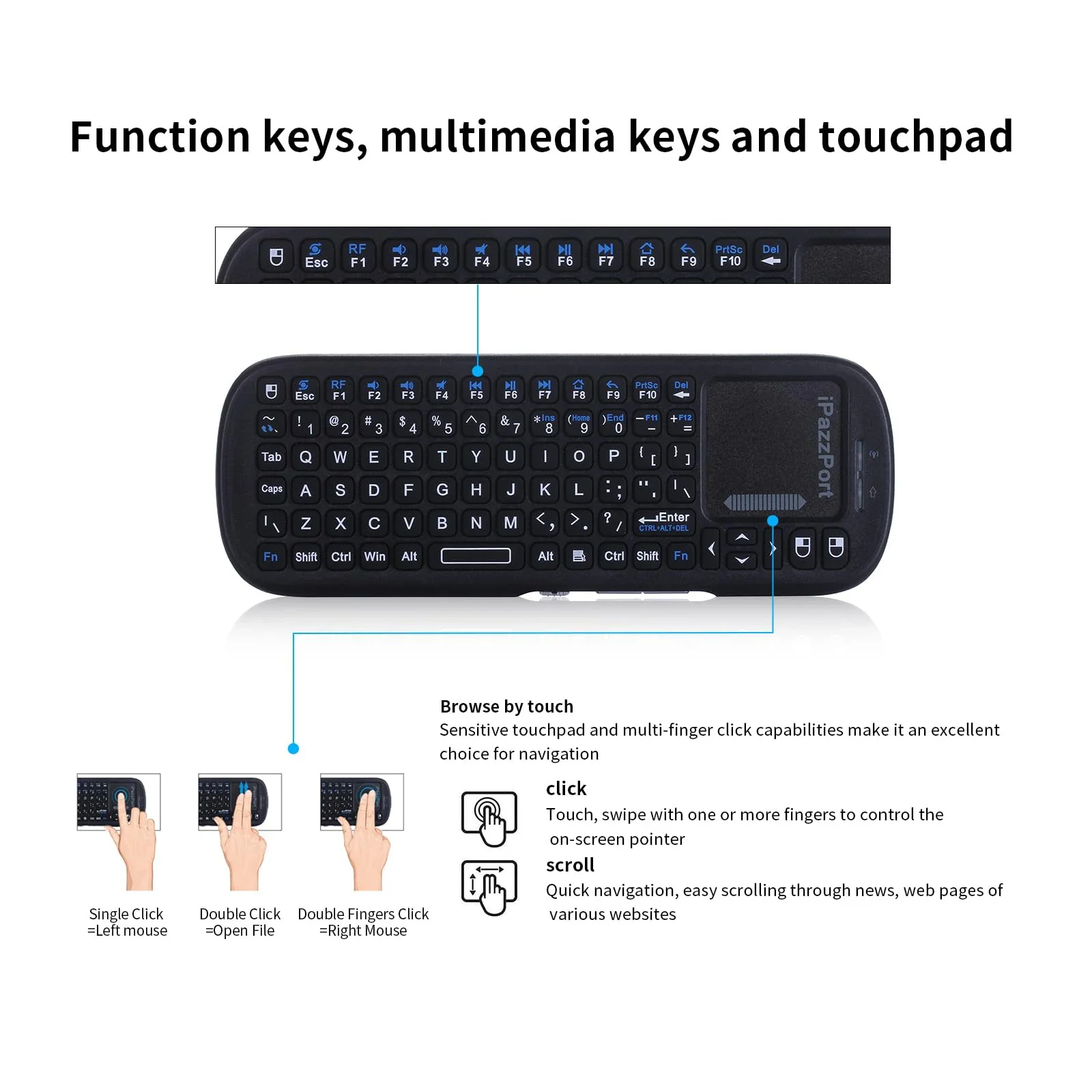 IPazzPort Mini Bluetooth & 2,4 - Raspberry Pi Keyboard recensie en prijs