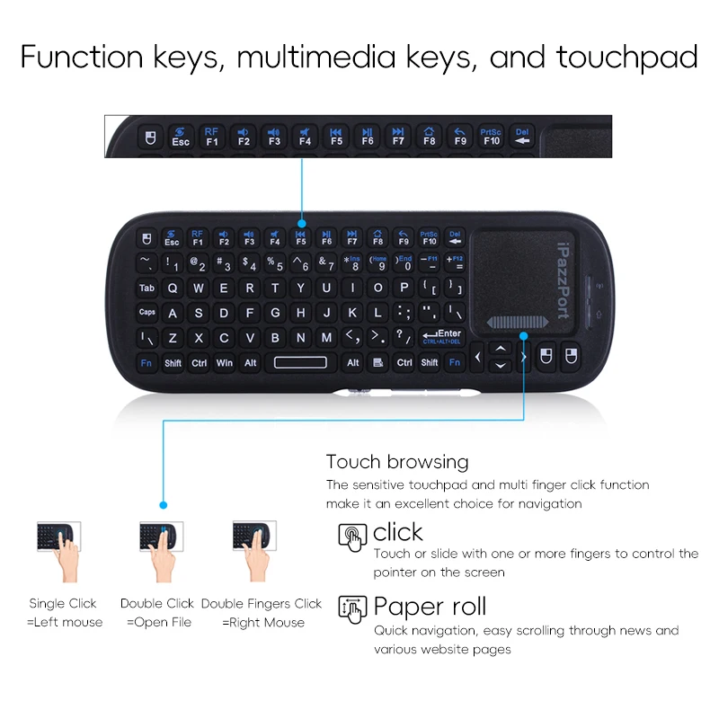 Draadloos Mini-toetsenbord Blu - Raspberry Pi Keyboard recensie en prijs
