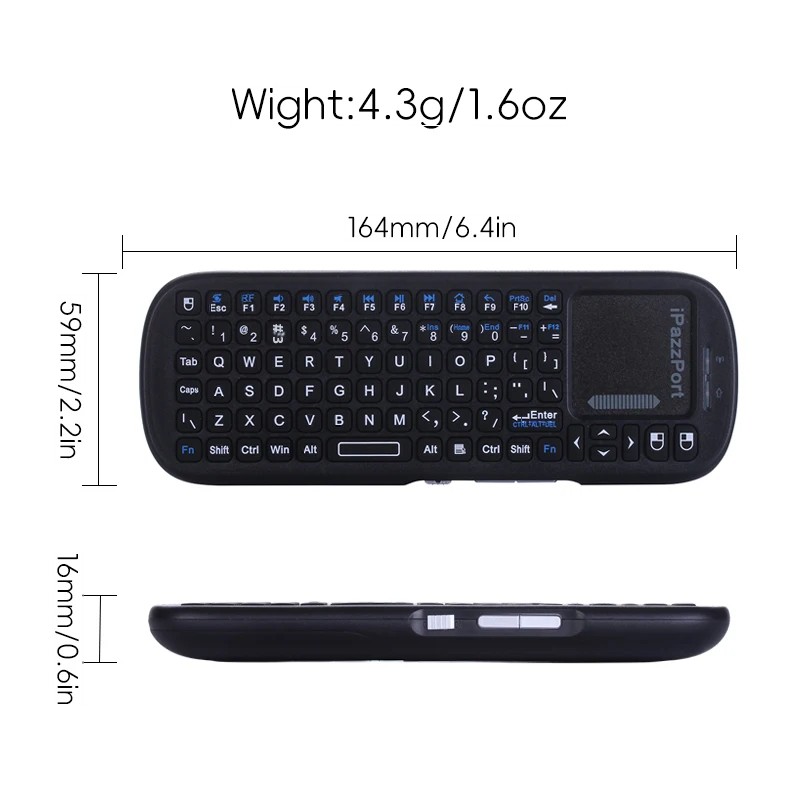 Draadloos Mini-toetsenbord Blu - Raspberry Pi Keyboard recensie en prijs