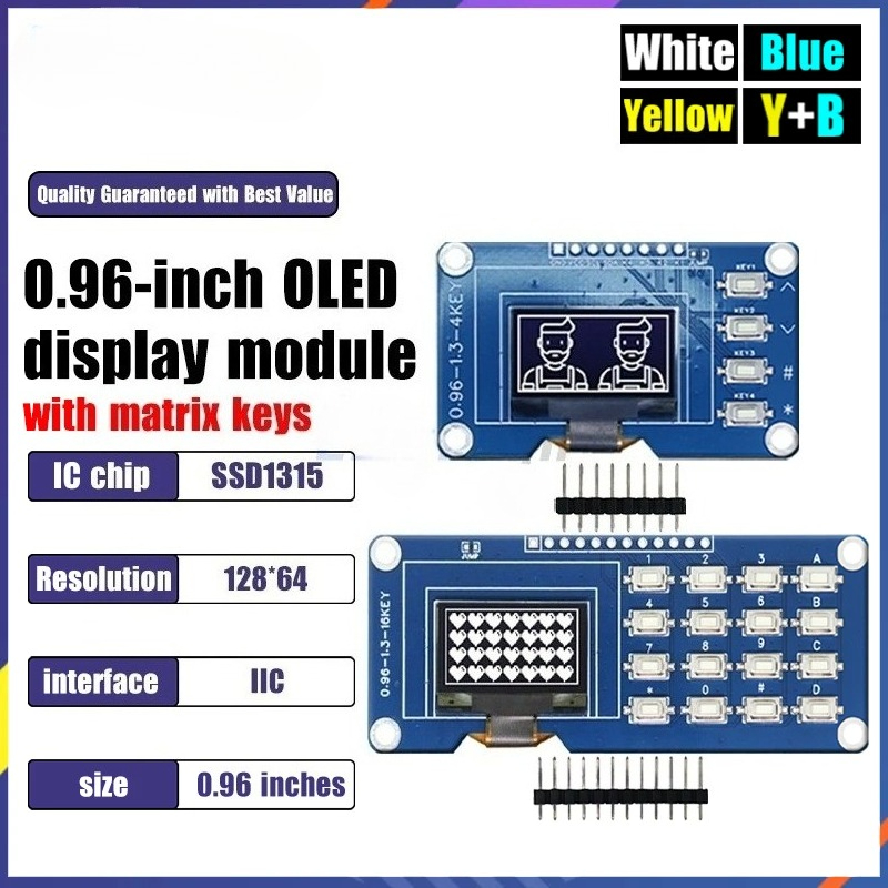 0,96 inch OLED-display met 4x4 - Raspberry Pi Keyboard recensie en prijs